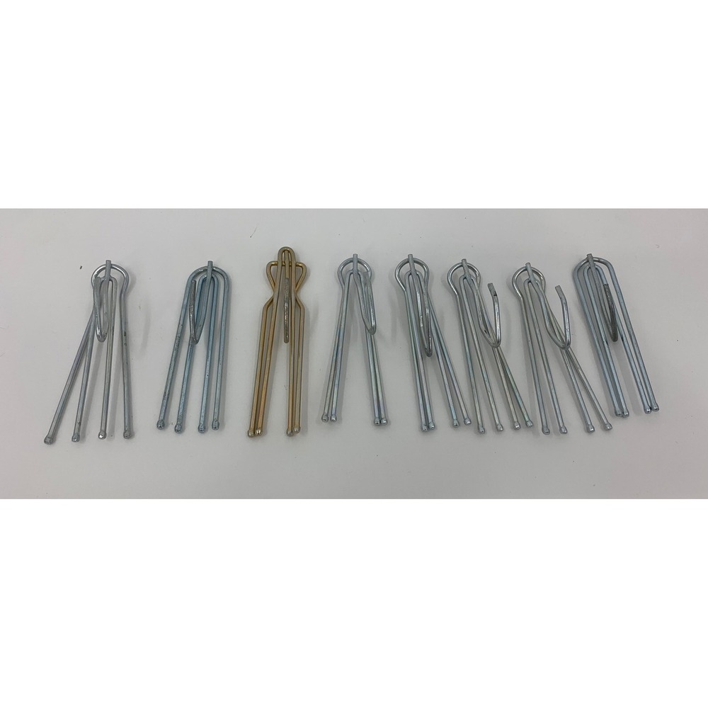 8 Vintage Window Treatment 4 Prongs Pinch Pleat Drapes Curtain Hooks